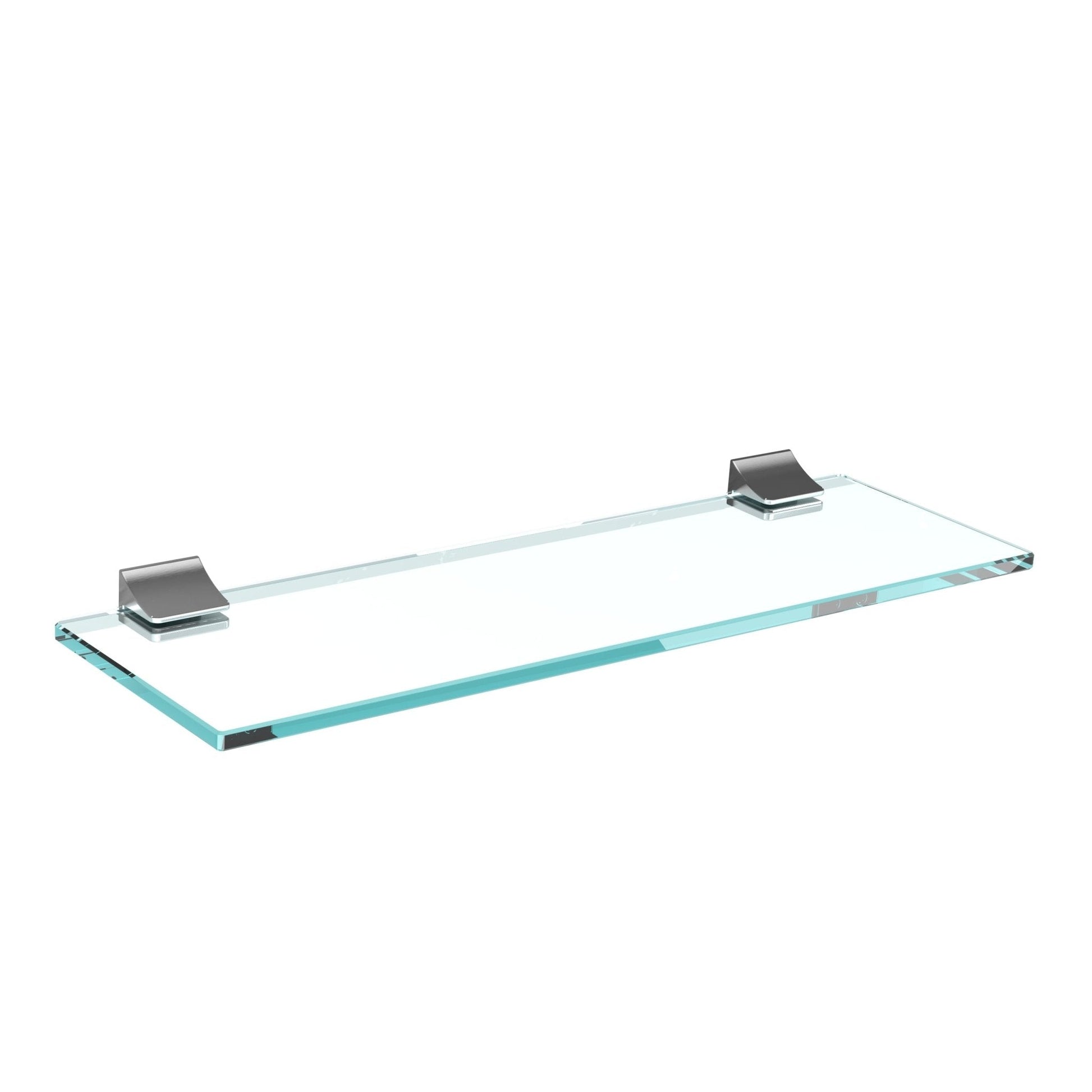 Glasregal Badezimmer Glasablage, Badregal 8mm Hartglas, DELLA, Edelstahl, Klarglas - Glasregal