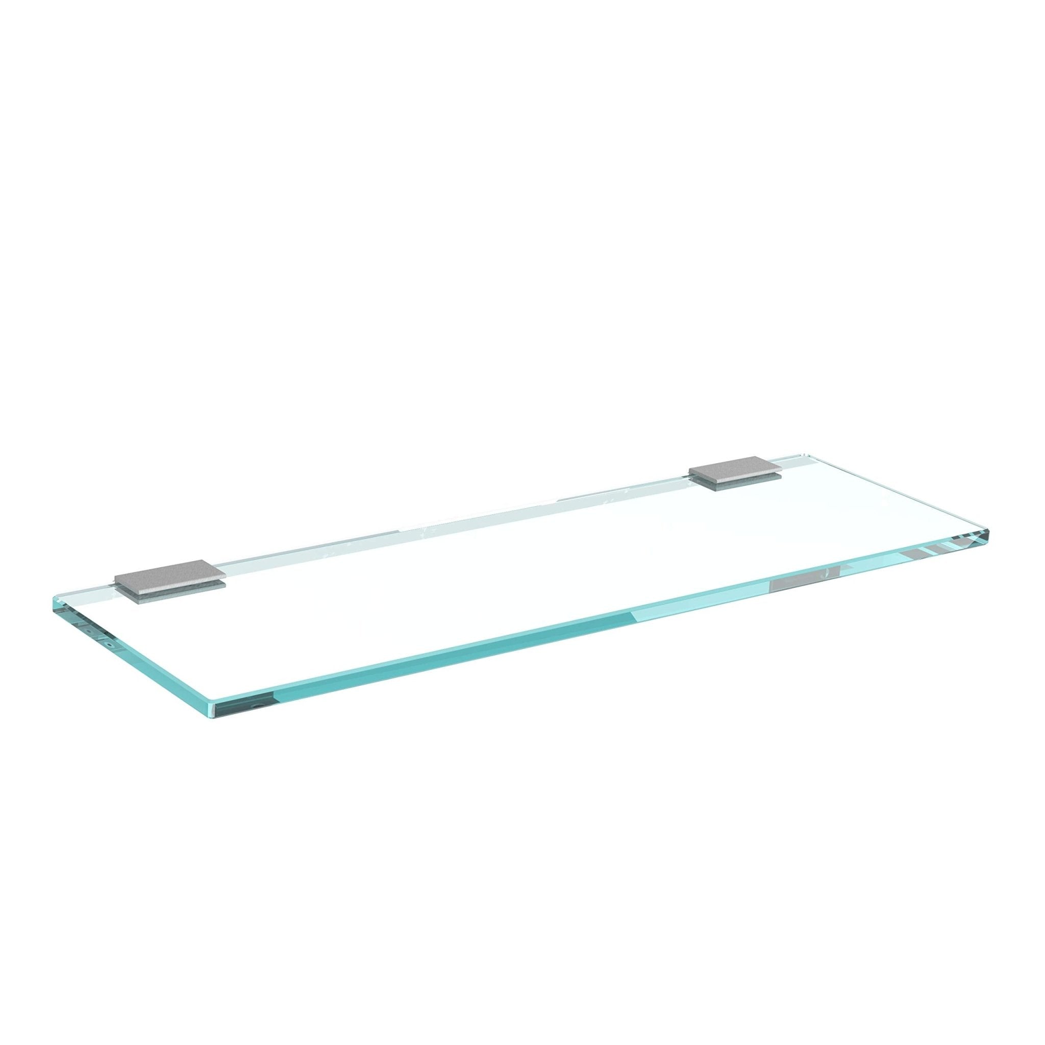Glasregal Badezimmer Glasablage, Badregal 8mm Hartglas, FLAIR, Edelstahl, Klarglas - Glasregal