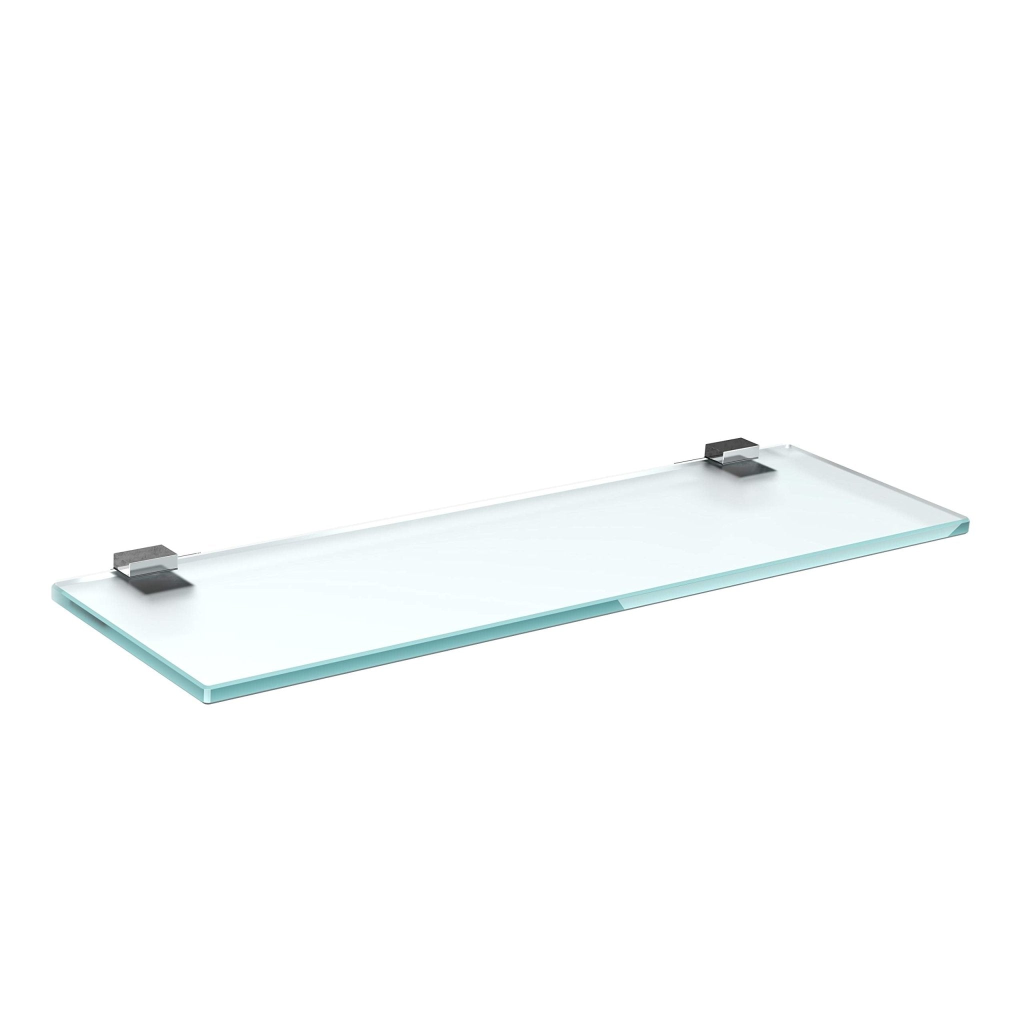 Glasregal Badezimmer Glasablage, Badregal 8mm Hartglas, GIRA, Chrom Glanz, Satiniertes Glas - Glasregal