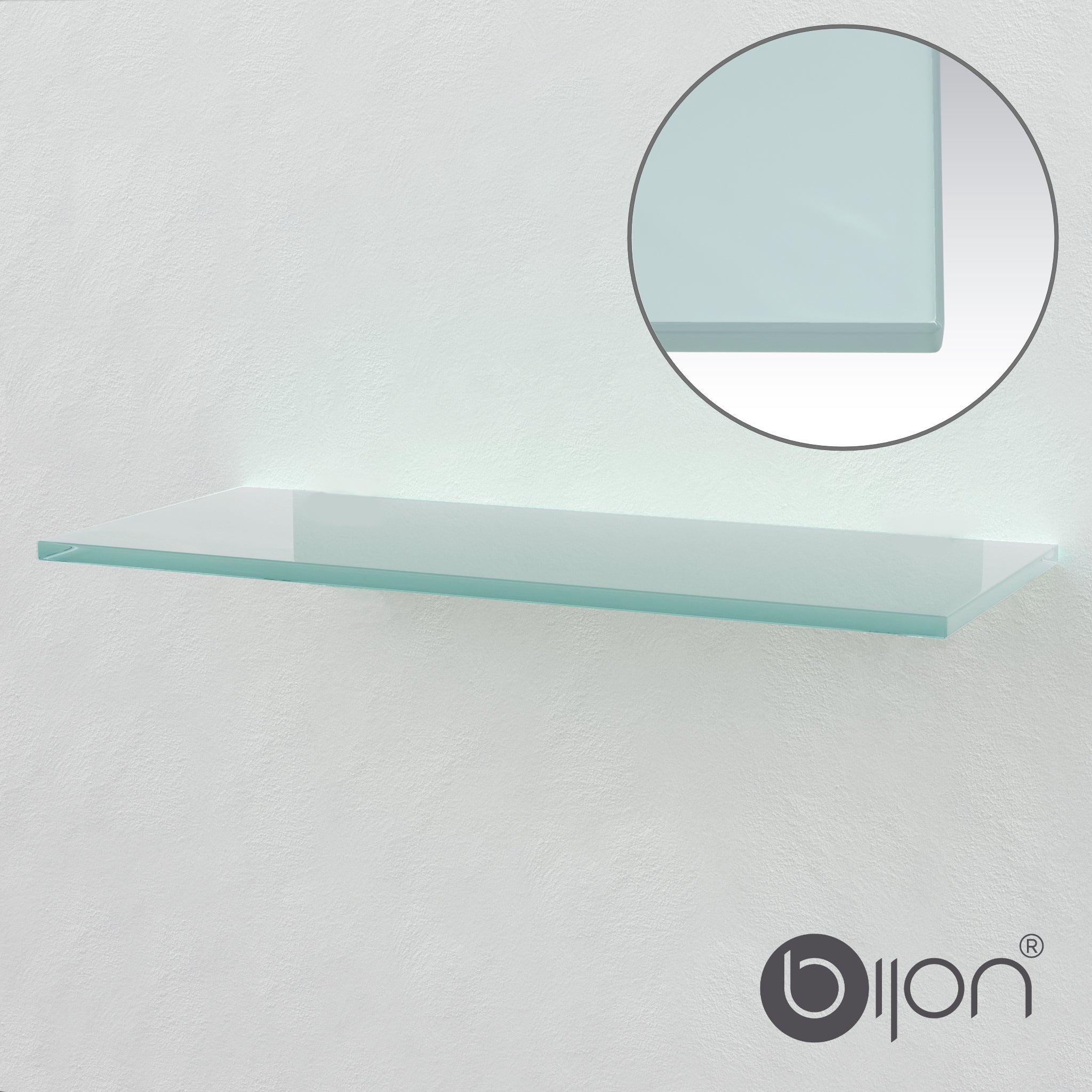 Glasregal ohne Halterung, Satiniertes Glas 8mm - Glasregal
