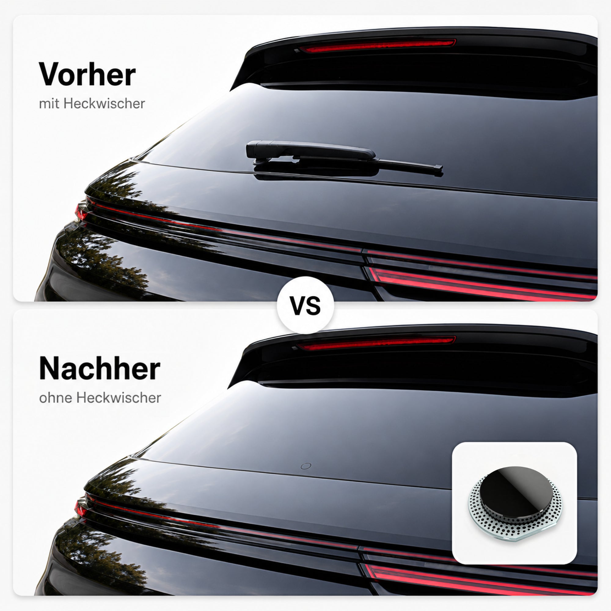 Heckwischer Echtglas Stopfen | Audi