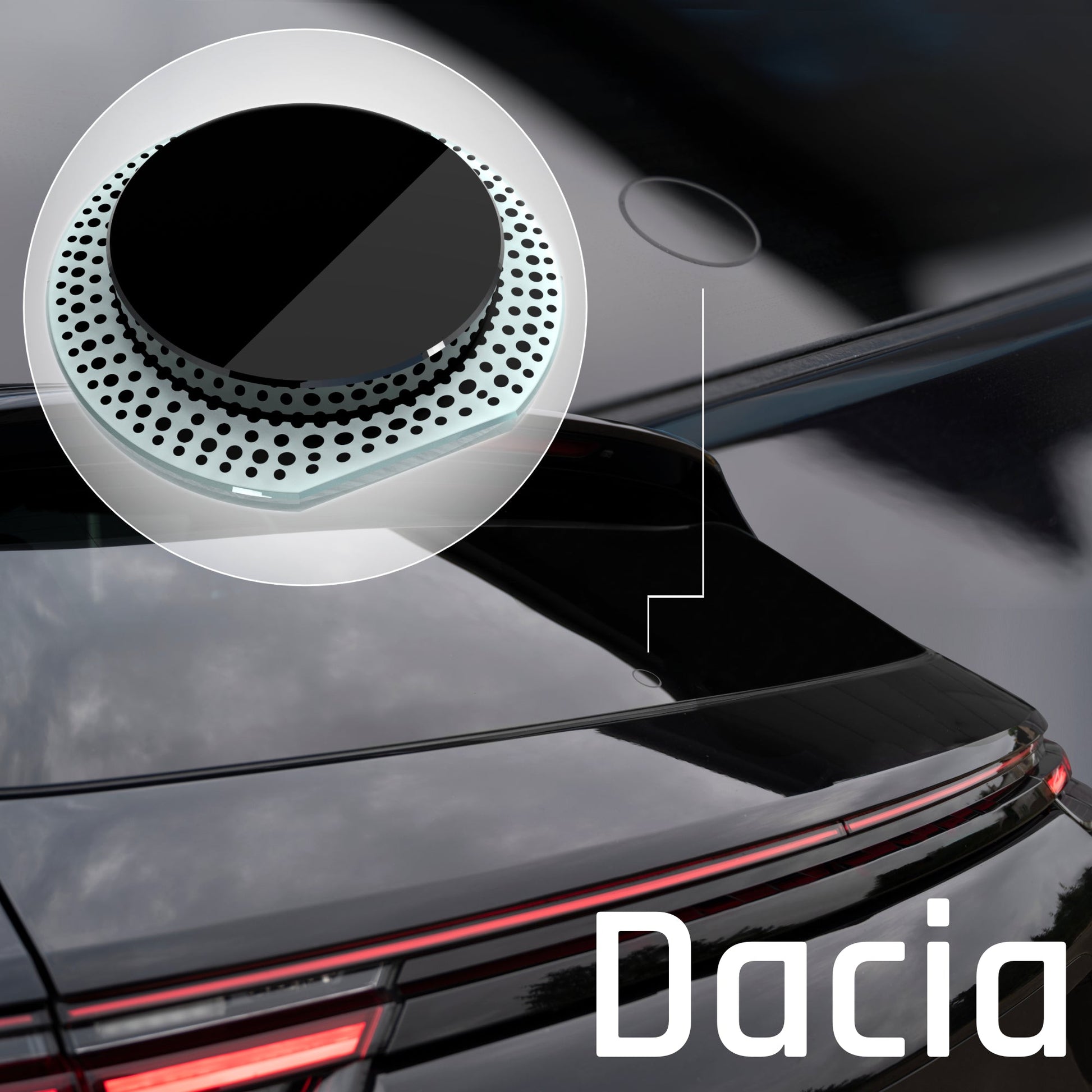 Heckwischer Echtglas Stopfen | Dacia - Heckwischerabdeckung Stopfen Heckscheibe clean Heckscheibenwischer gecleant