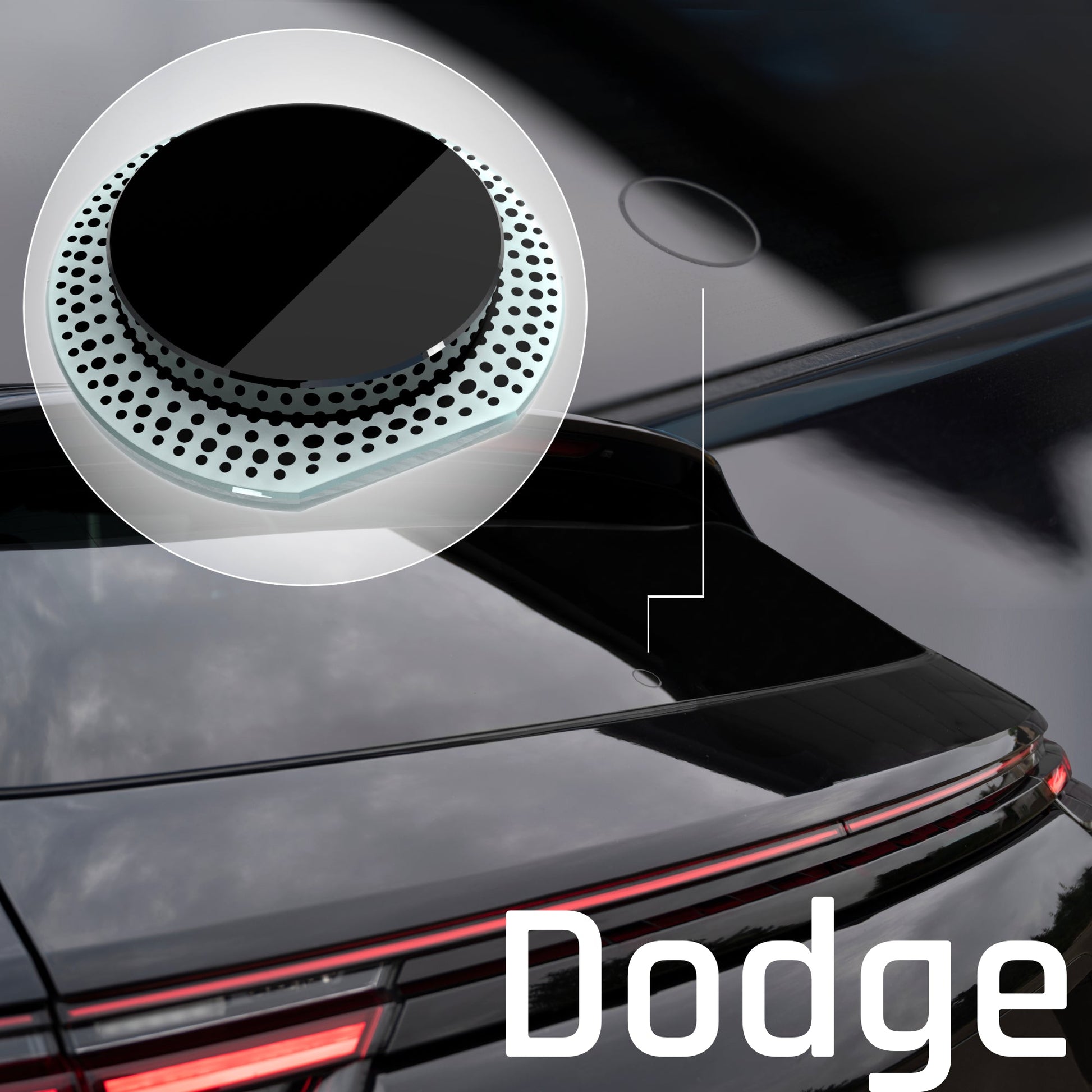 Heckwischer Echtglas Stopfen | Dodge - Heckwischerabdeckung Stopfen Heckscheibe clean Heckscheibenwischer gecleant
