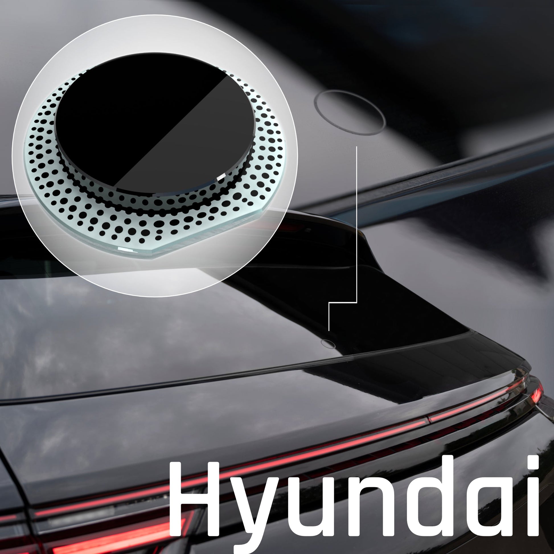 Heckwischer Echtglas Stopfen | Hyundai - Heckwischerabdeckung Stopfen Heckscheibe clean Heckscheibenwischer gecleant