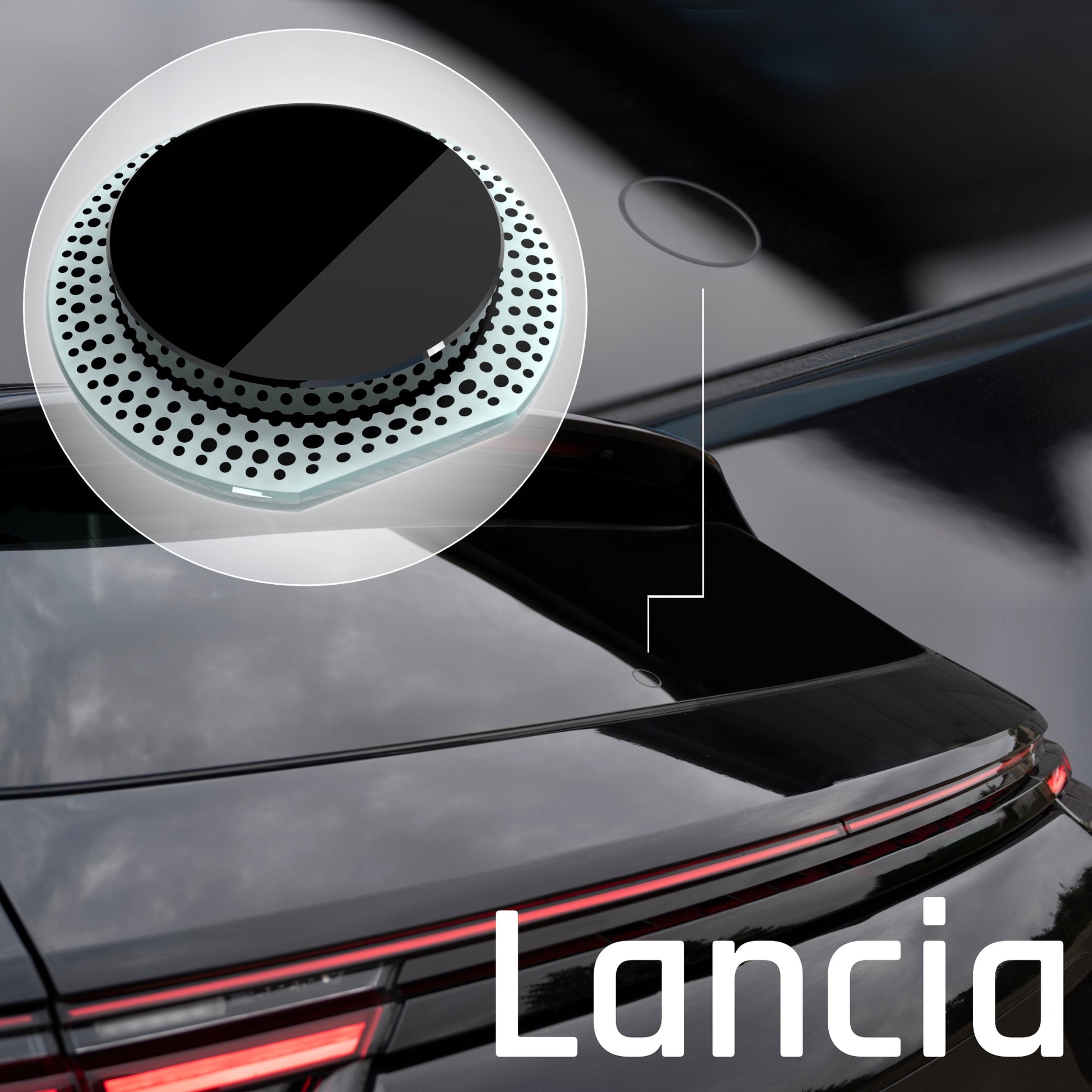 Heckwischer Echtglas Stopfen | Lancia - Heckwischerabdeckung Stopfen Heckscheibe clean Heckscheibenwischer gecleant