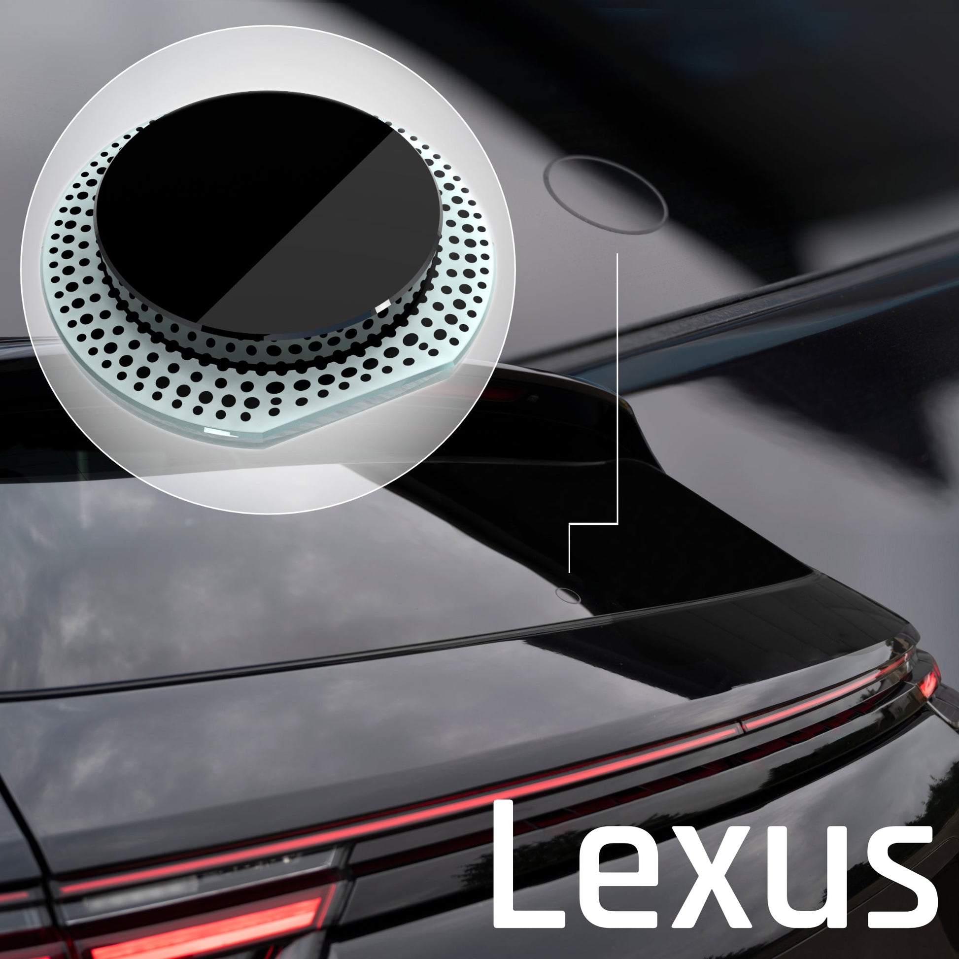 Heckwischer Echtglas Stopfen | Lexus - Heckwischerabdeckung Stopfen Heckscheibe clean Heckscheibenwischer gecleant