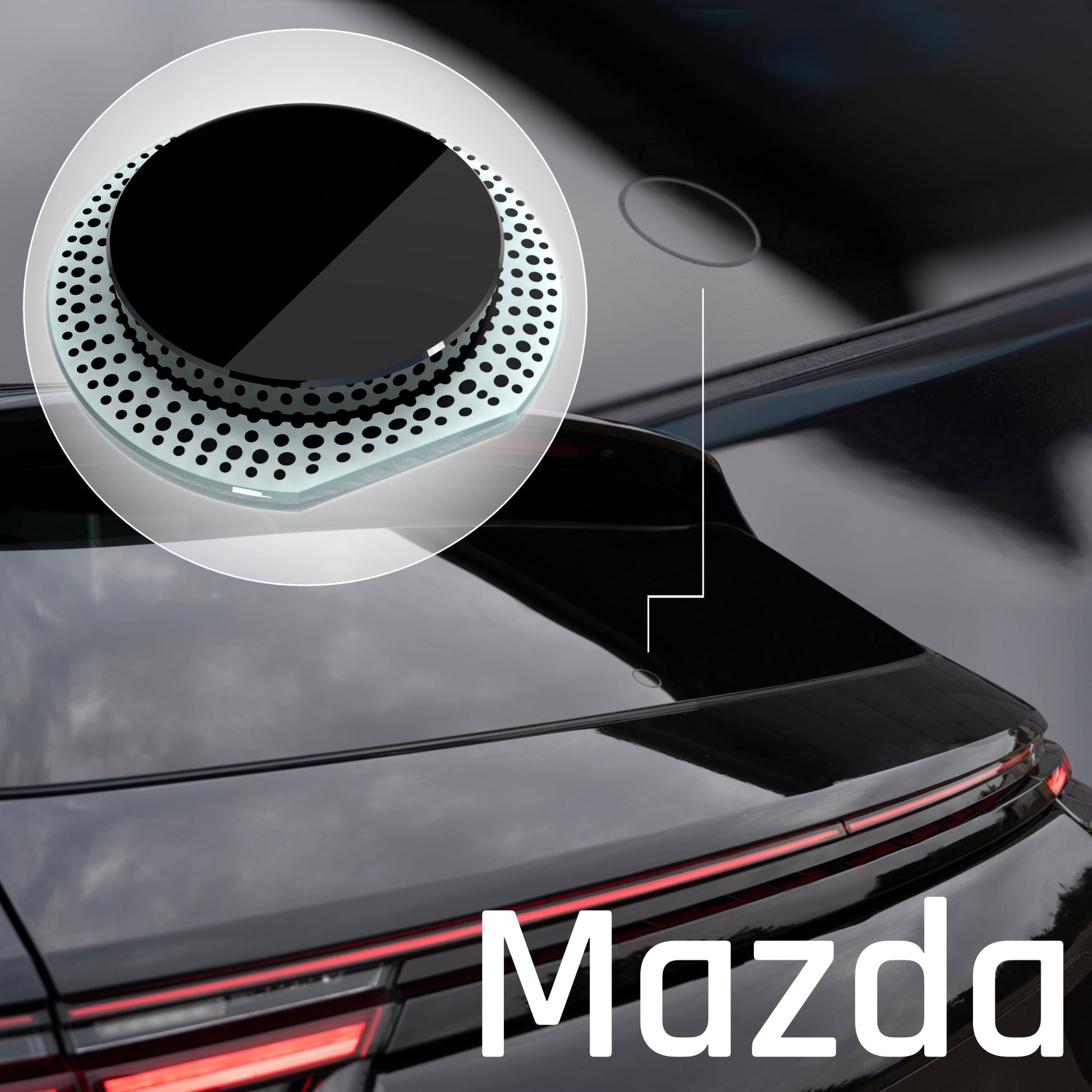 Heckwischer Echtglas Stopfen | Mazda - Heckwischerabdeckung Stopfen Heckscheibe clean Heckscheibenwischer gecleant