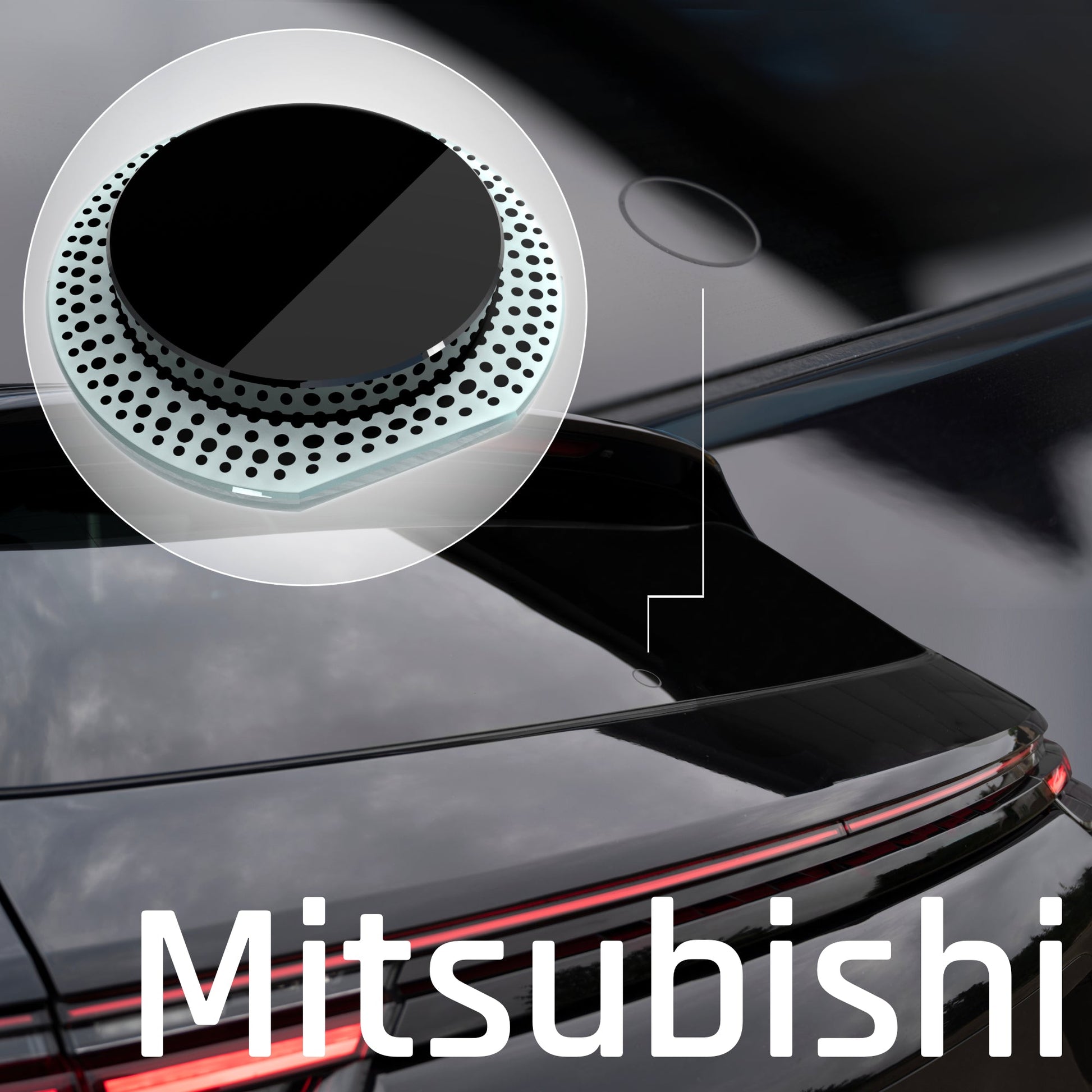 Heckwischer Echtglas Stopfen | Mitsubishi - Heckwischerabdeckung Stopfen Heckscheibe clean Heckscheibenwischer gecleant