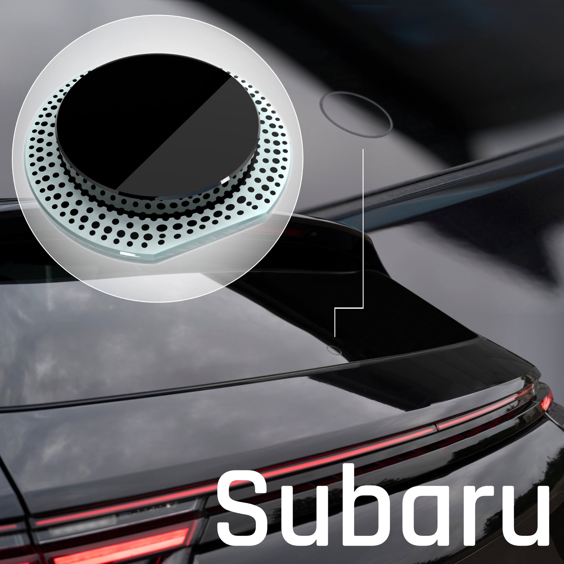 Heckwischer Echtglas Stopfen | Subaru - Heckwischerabdeckung Stopfen Heckscheibe clean Heckscheibenwischer gecleant