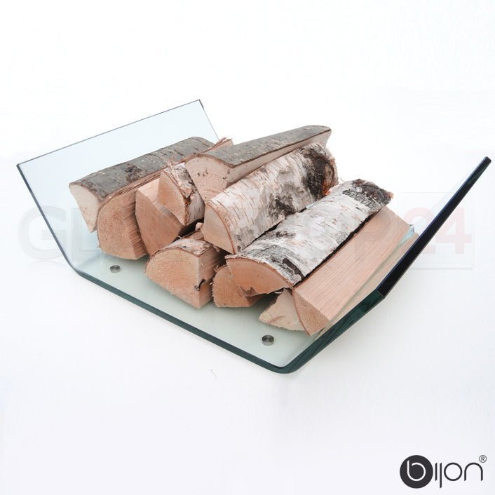 Kaminholzschale aus Echtglas 58,5 x 42,0 x 16,5 cm - 