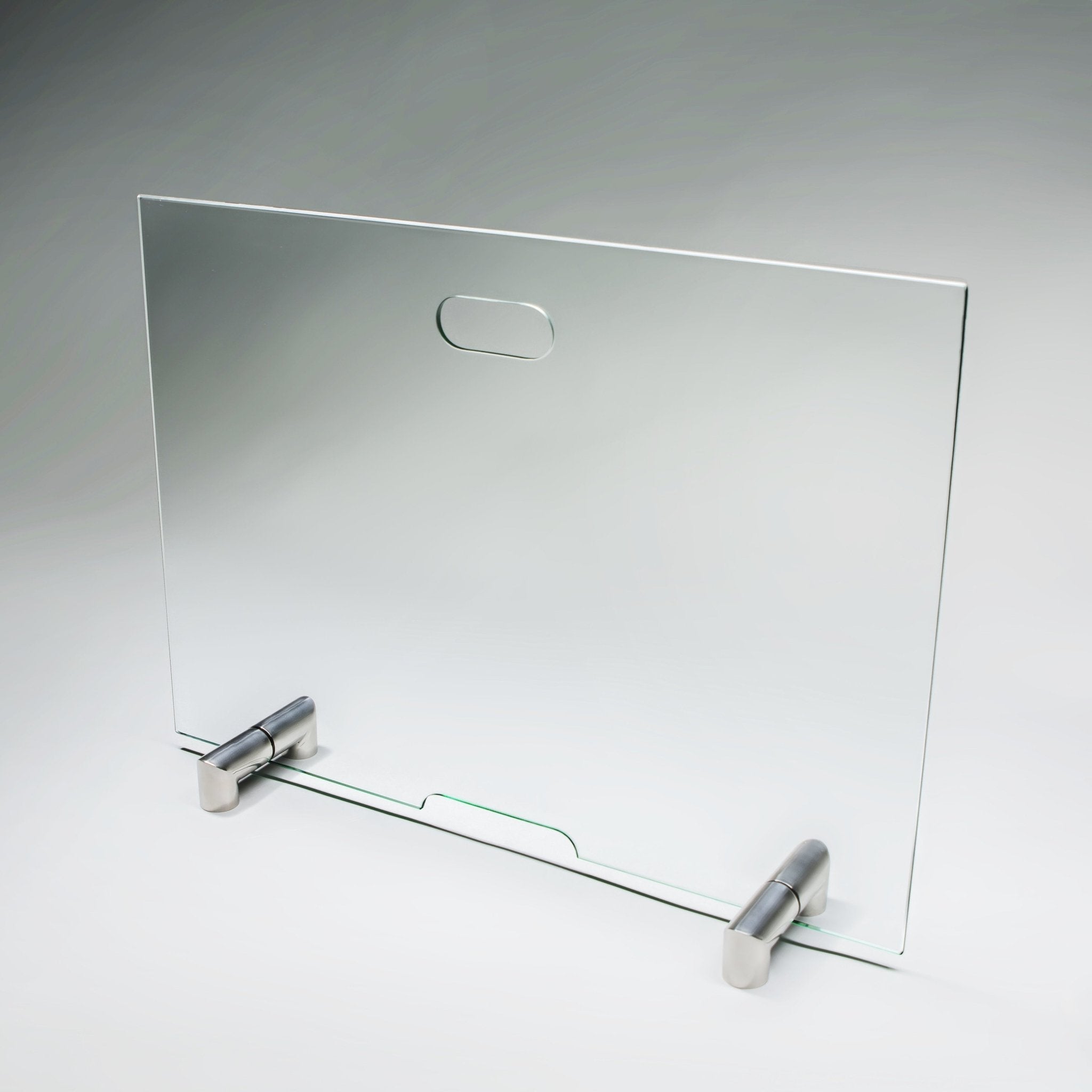 Kaminschutzgitter aus Spezial - Sicherheitsglas, Hitzeschutz Funkenschuztgitter aus echtem ESG - Glas - FIREpro gerade - Funkenschutz