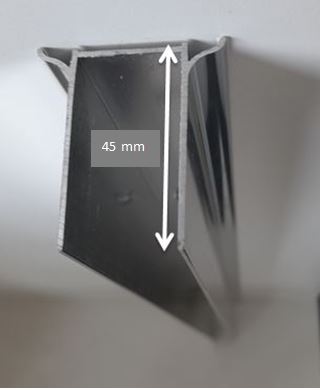 Kompatibles Wandprofil | Tiefe 4,5 cm - 