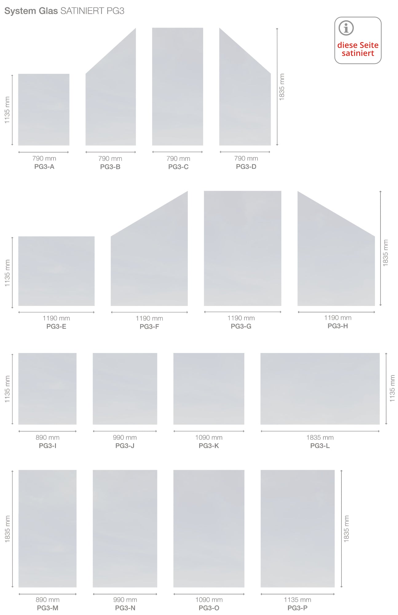 Sichtschutz Glas - Windschutz - Glaszaun Vollsatiniert PG3 - Glaszaun - Sichtschutz