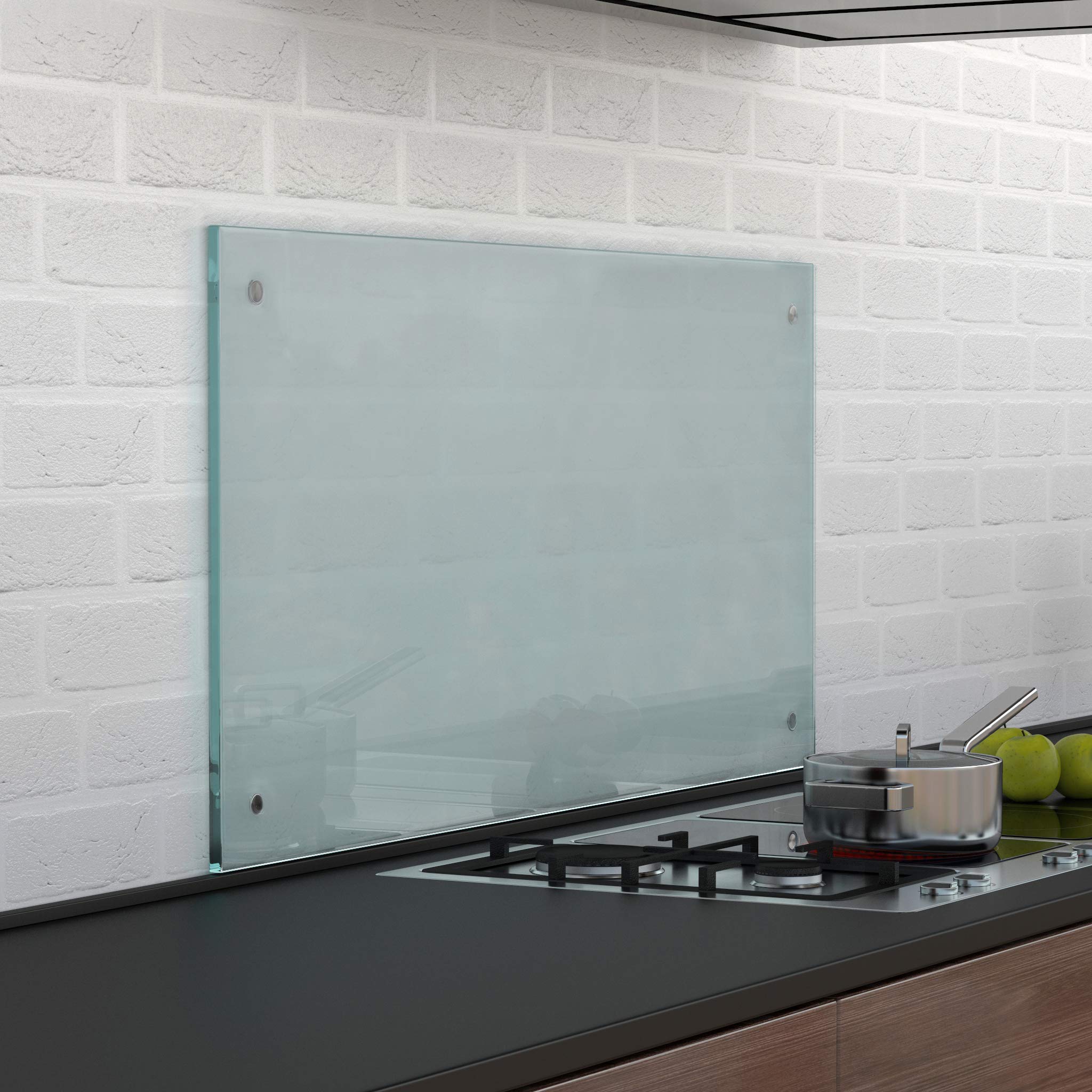Spritzschutz Küche Küchenrückwand Glas, Herd Platte Wand, Küchenwand - Satiniertes Glas - 