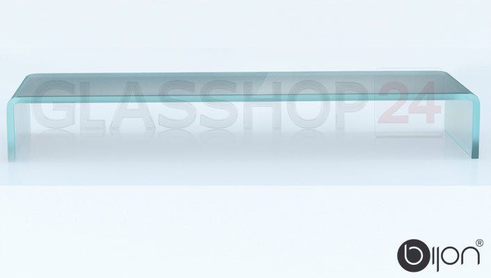Glas Aufsatz Erhöhung für TV, Bildschirm, PC, Monitor, Laptop - Satiniert - TV - Glasaufsatz