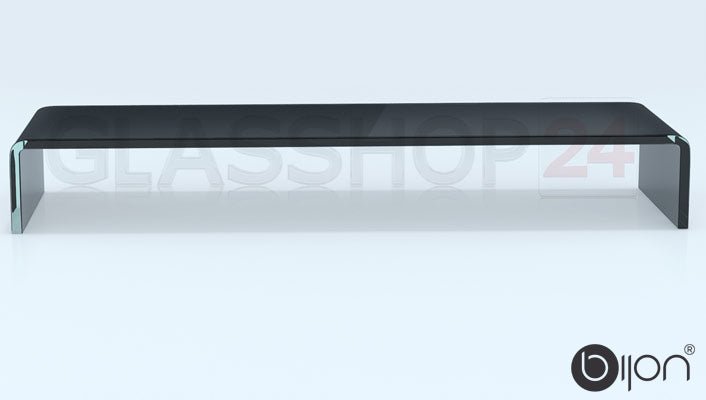 Glas Aufsatz Erhöhung für TV, Bildschirm, PC, Monitor, Laptop - Schwarz - TV - Glasaufsatz